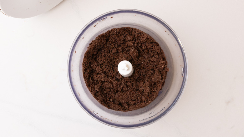 oreo crumbs in a blender