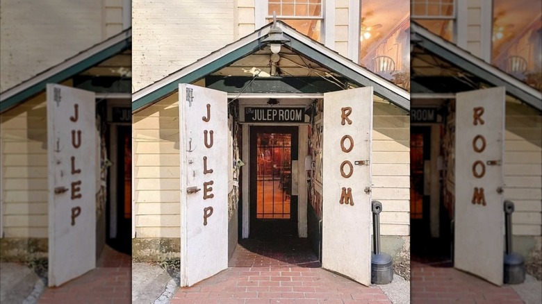 The Julep Room entryway from street level.