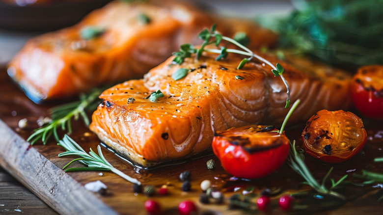 cedar plank salmon