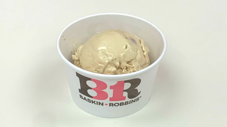 A cup of Baskin-Robbins M&M'S® Monster Cookie ice cream
