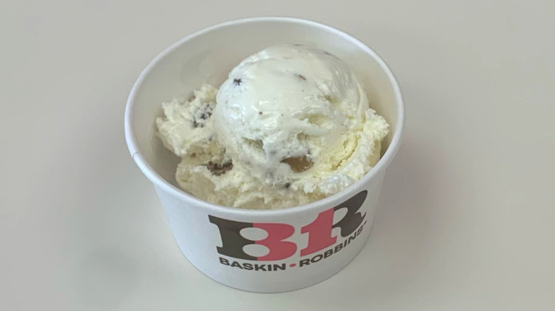 cup of Baskin-Robbins Nutty Coconut ice cream