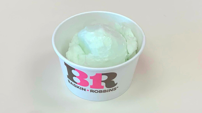 a cup of Baskin-Robbins Daiquiri Ice