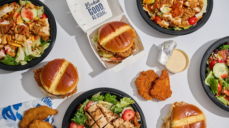 Chicken items from Culver's on a table.