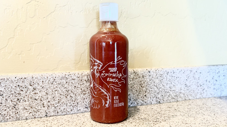 Trader Joe's Sriracha Sauce on a counter