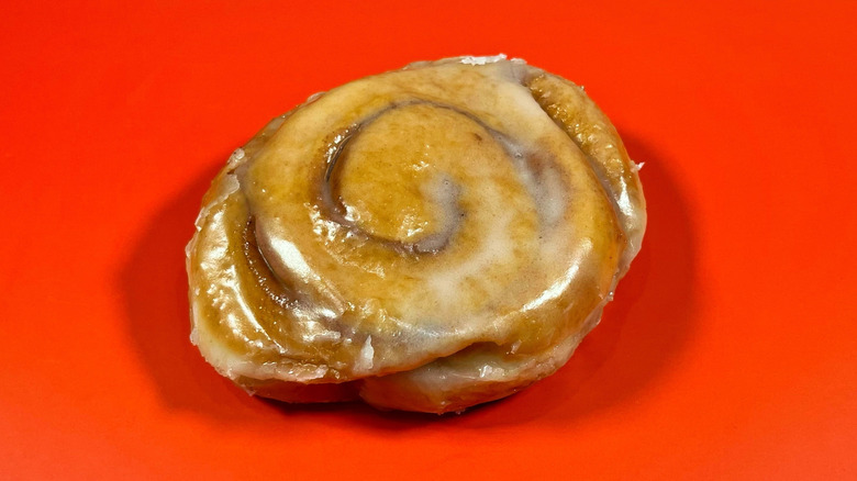 The original glazed cinnamon roll from Krispy Kreme