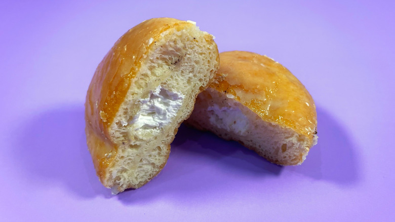 The original glazed Kreme filled donut from Krispy Kreme