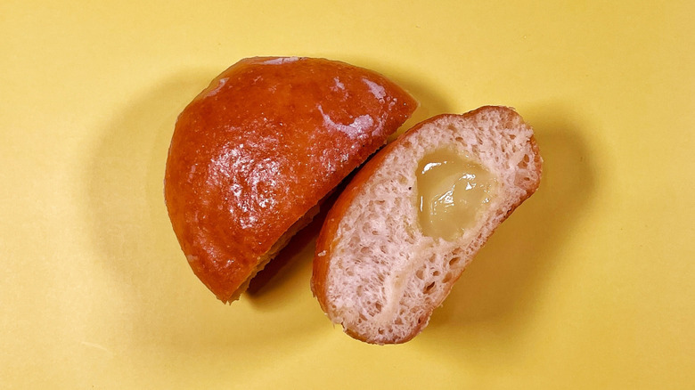 The original glazed lemon filled donut from Krispy Kreme