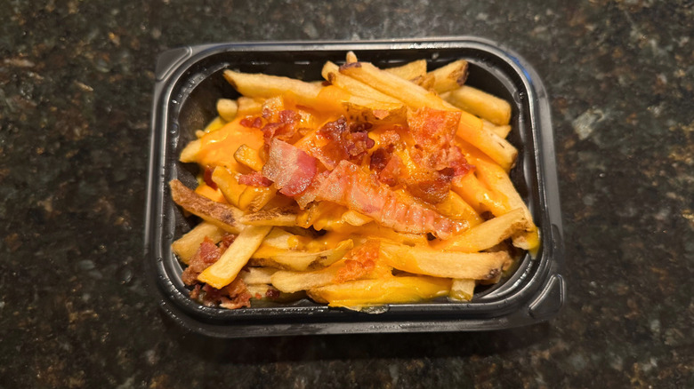Wendy's Baconator Fries in black to-go container
