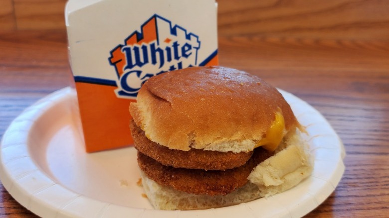 White Castle chicken ring slider