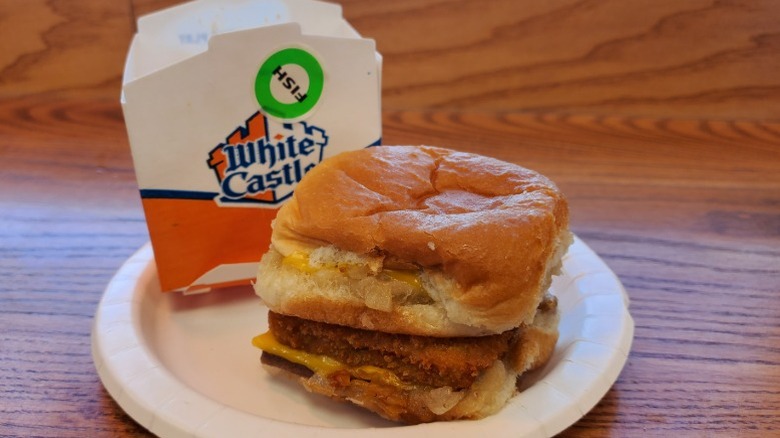 White Castle surf and turf slider