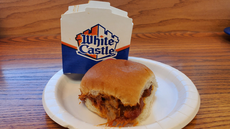 White Castle pulled pork slider