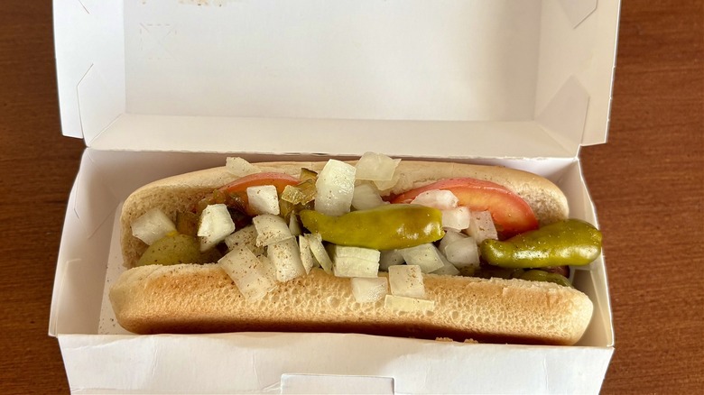 A Chicago Veggie Dog in its packaging