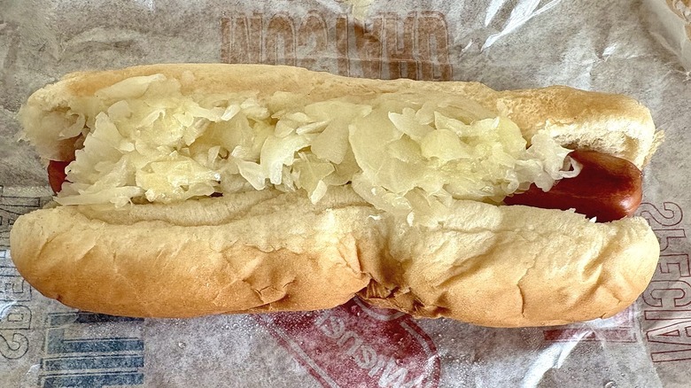 A Kraut Dog on its wrapper