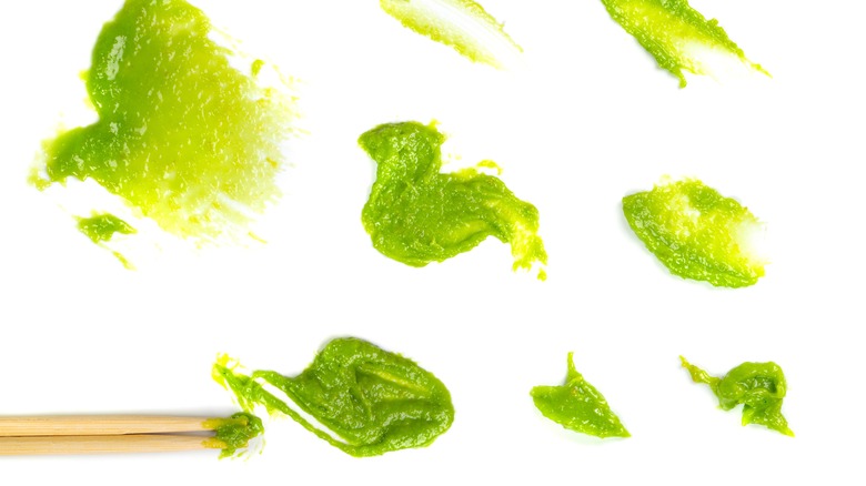 Smears of wasabi