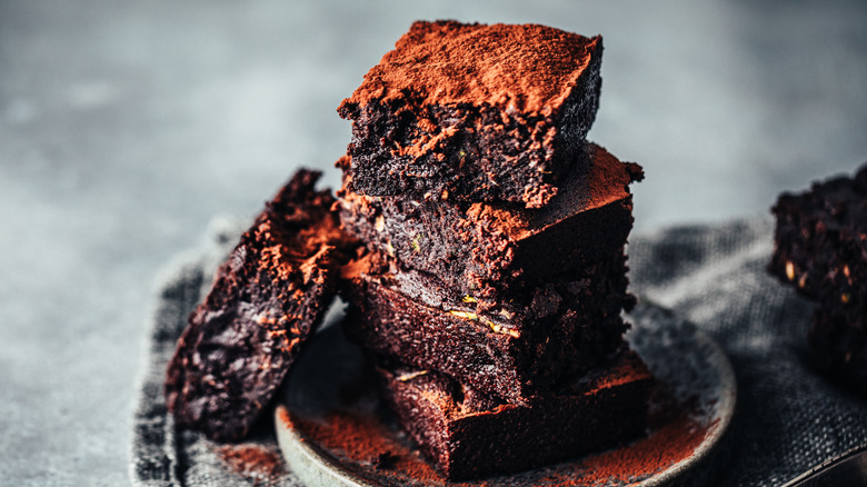 Stack of brownies