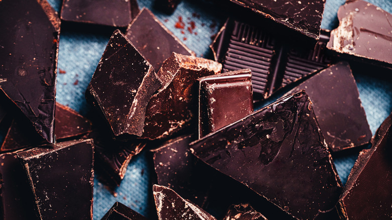 Chopped dark chocolate