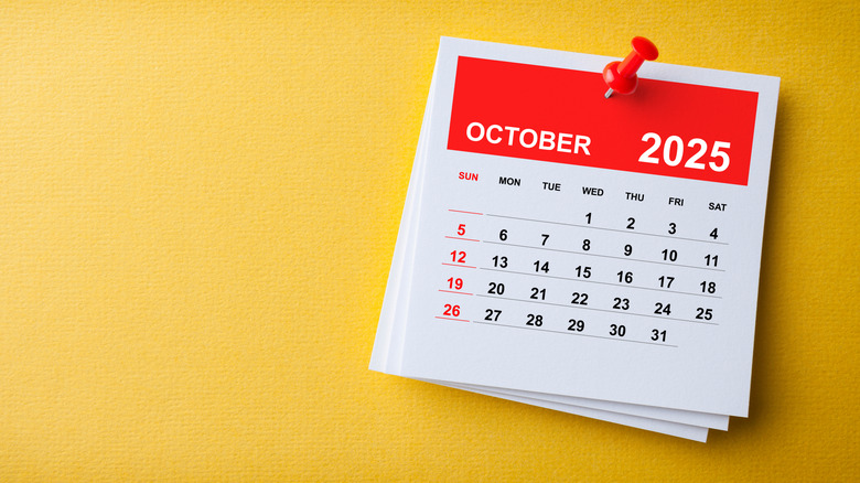 tiny calendar with push pin