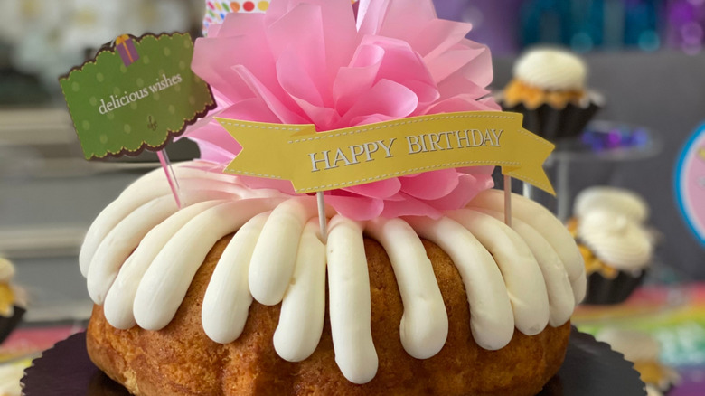A Nothing Bundt Cakes birthday cake