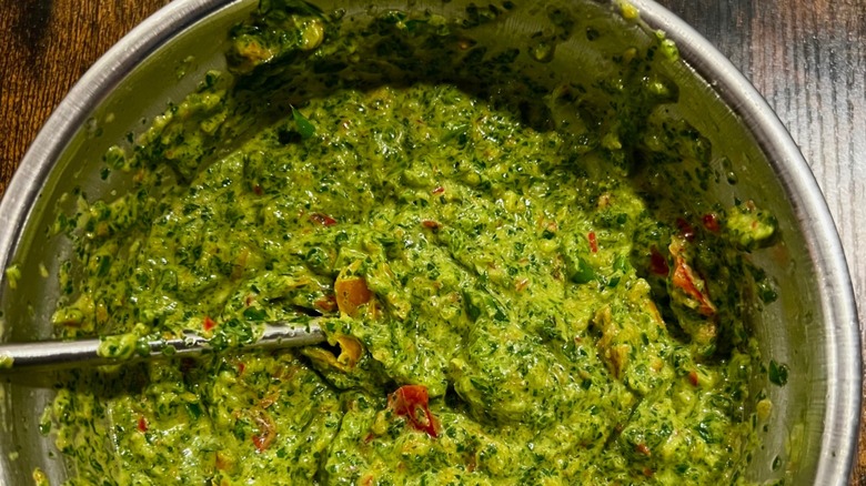 freshly made caribbean green seasoning
