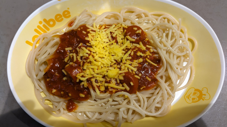 Filipino spaghetti from Jollibee