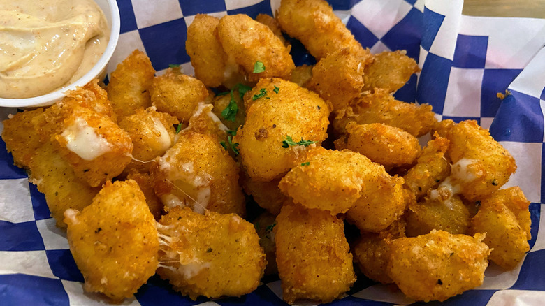 pictured serving of cheese curds