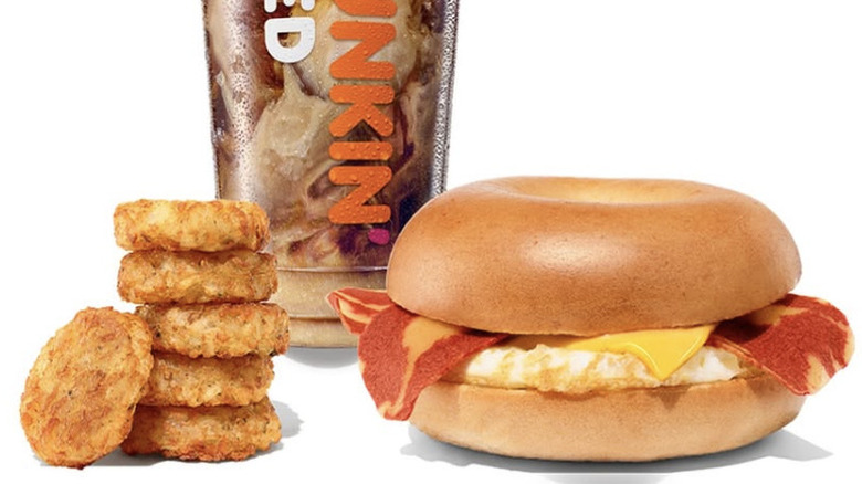 Dunkin' hash brown breakfast meal