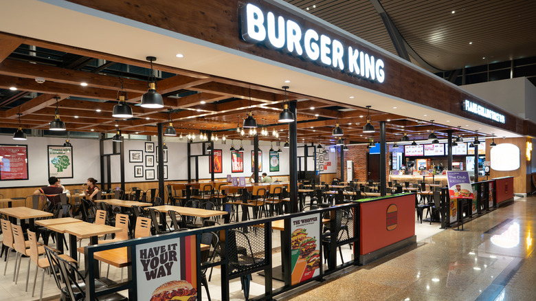 Interior of a Burger King restaurant