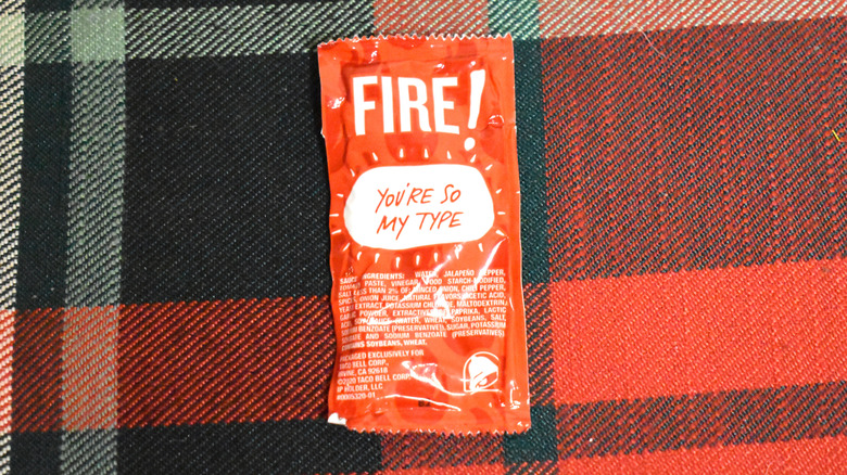 small package of fire sauce