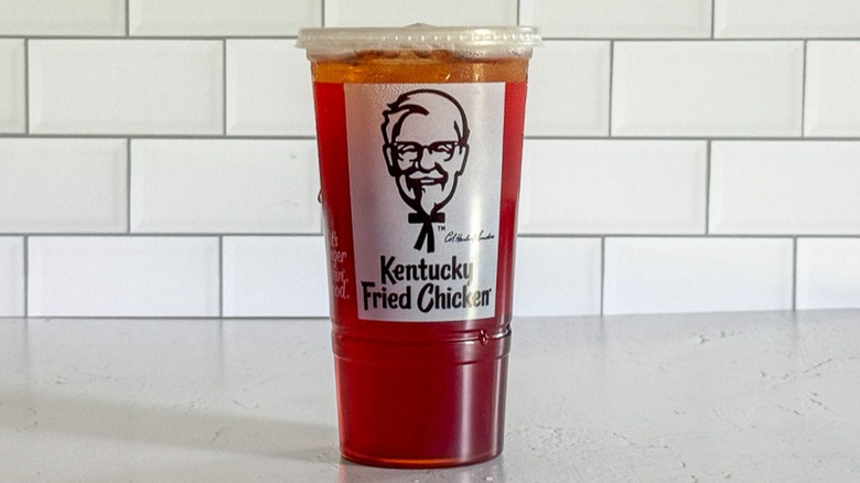 A medium sweet tea from KFC