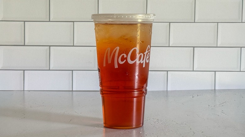 A medium McDonald's sweet tea