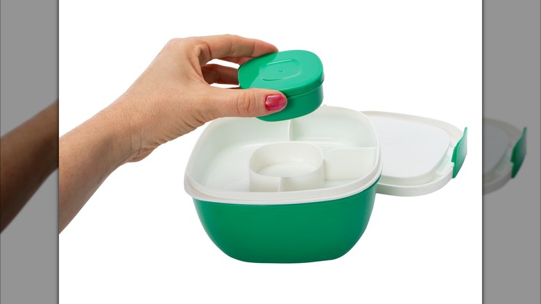 Deluxe Stacking Salad Container from Five Below.