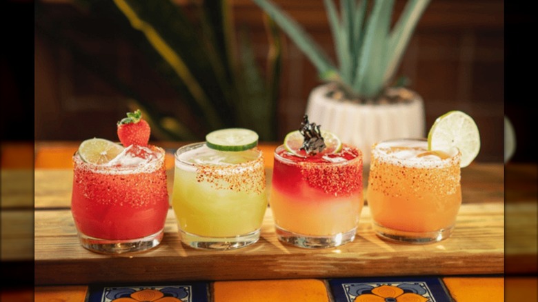A flight of margaritas at Alma