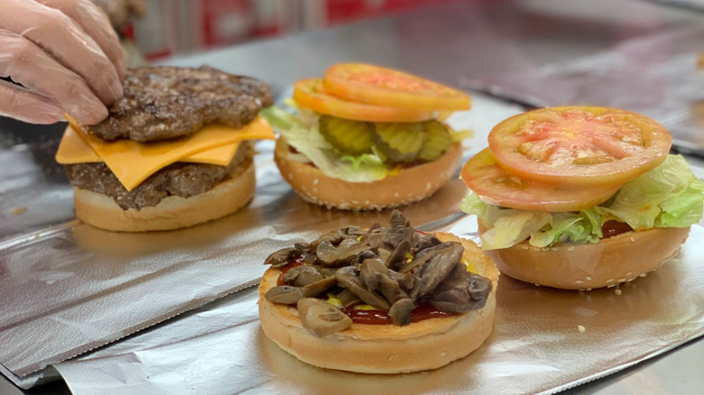Hamburger in foil