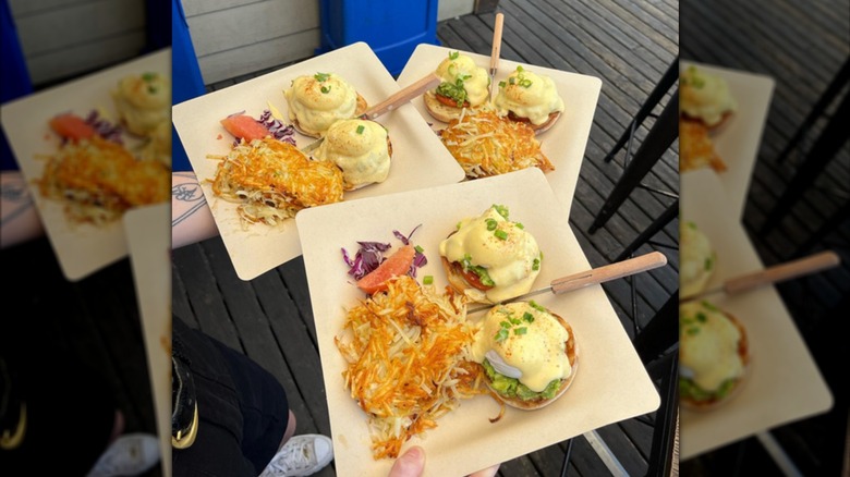 A California Benedict plate being served at Glo's in Seattle.