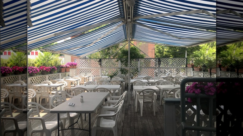 The deck outside at Elias Corner.