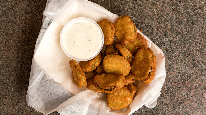 Fried pickle chips