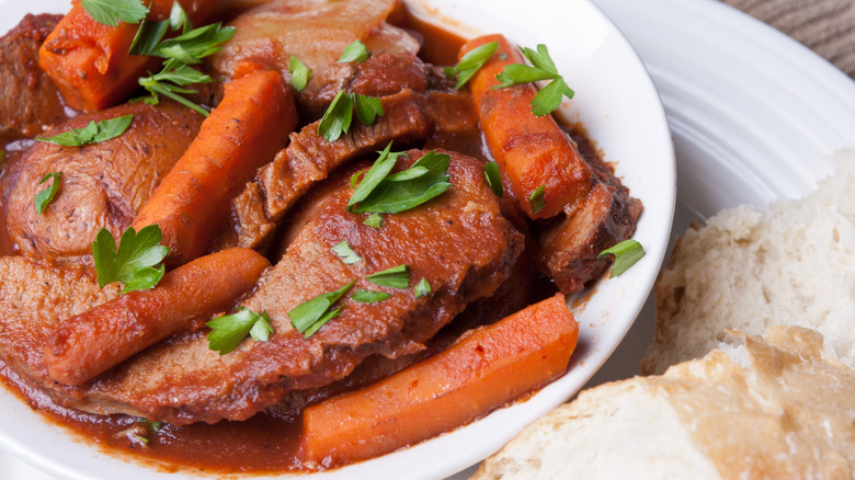 Plate of brisket