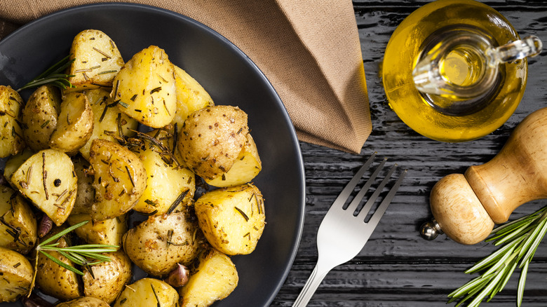 Bowl of roasted potatoes