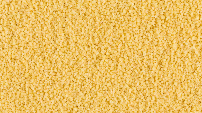 a background of couscous
