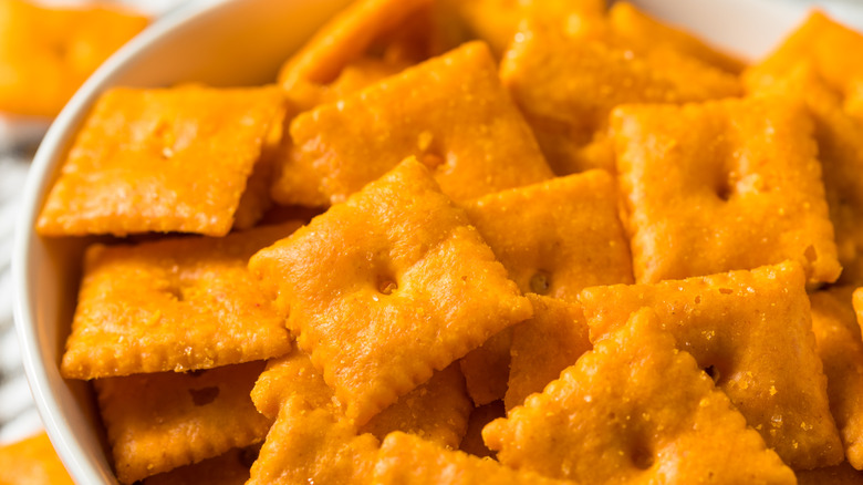 A bowl of Cheez-Its.