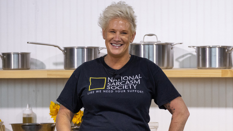 Chef Anne Burrell in the kitchen