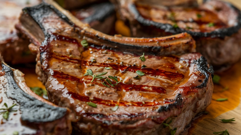 tender juicy cooked pork chops