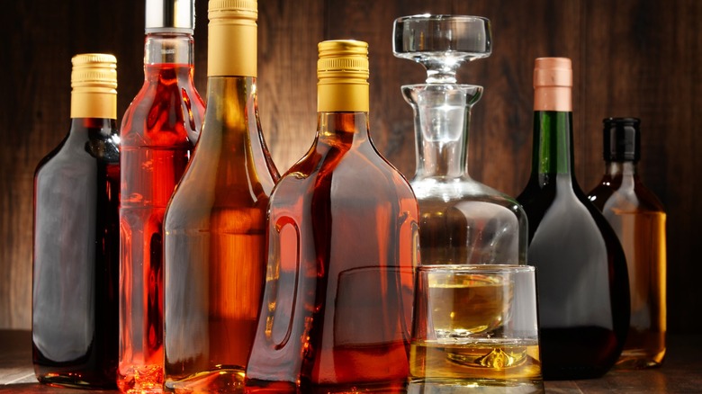 Bottles of liquor