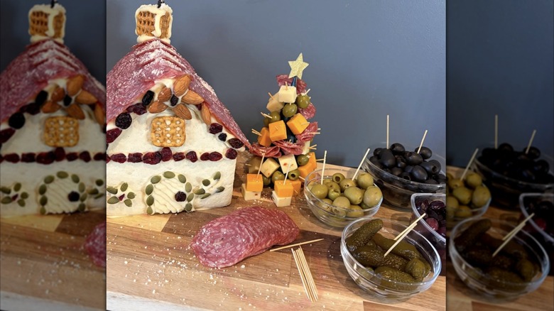 Pretzels on charcuterie chalet house