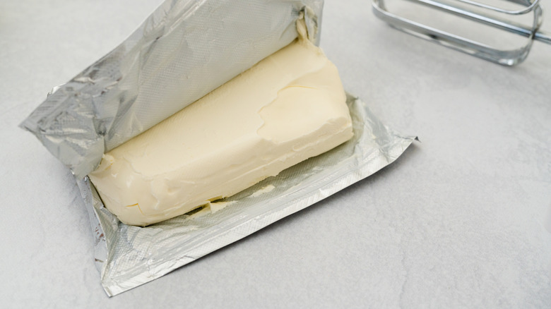 Block of cream cheese