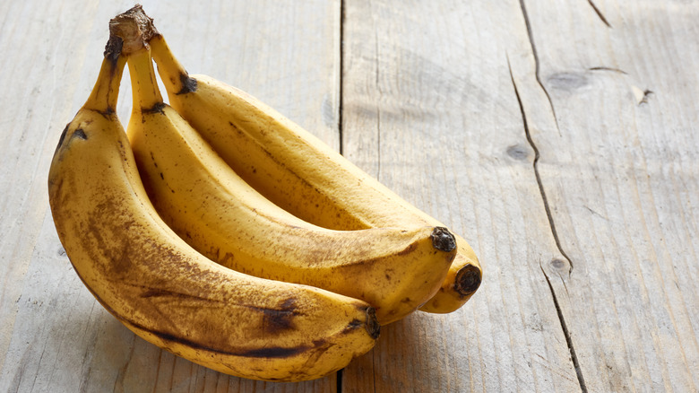 Bananas on a wooden board