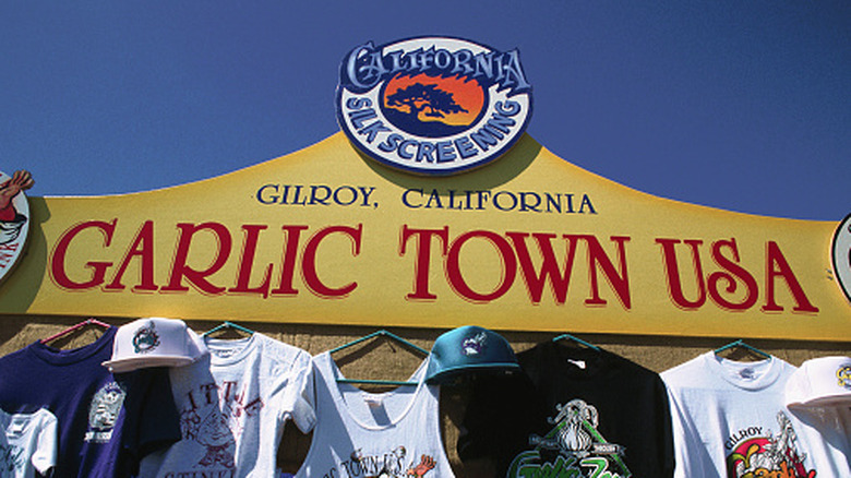Silkscreening booth at the Gilroy Garlic Festival
