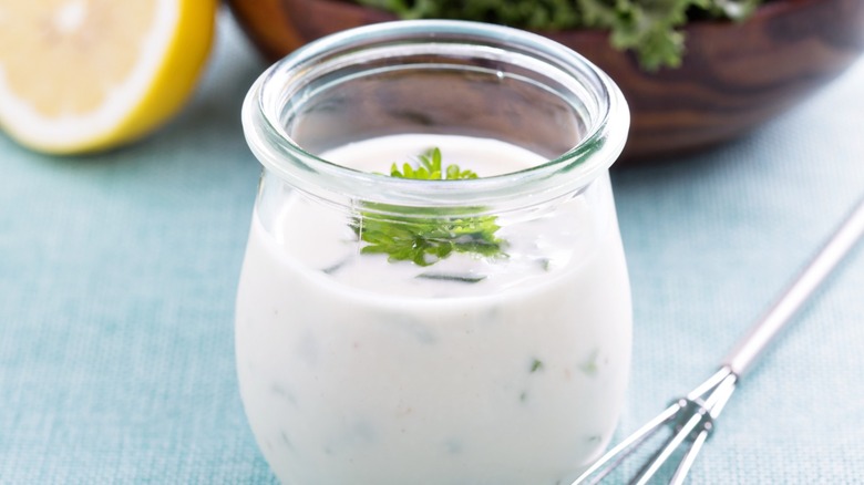 Small jar of tartar sauce