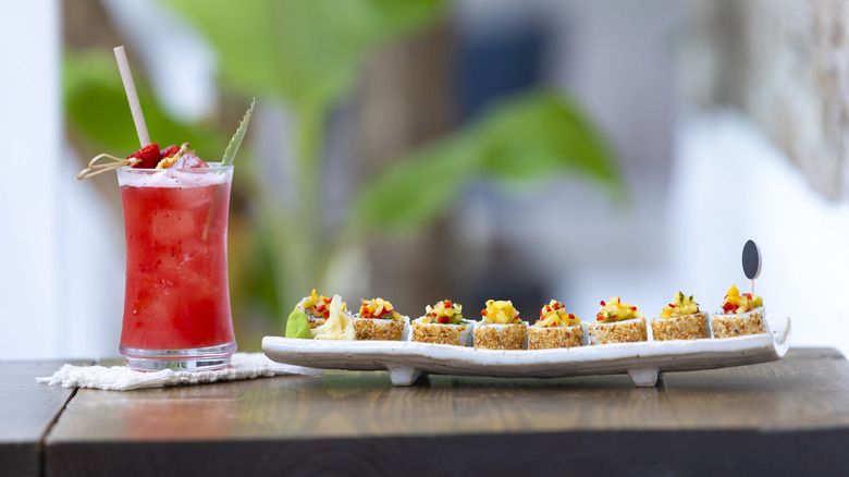 sushi and cocktail
