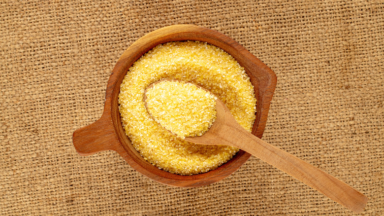 Bowl of dry grits